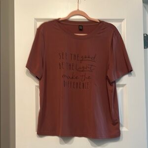 SHEIN Mauve Brown Short Sleeve T-Shirt Casual Style